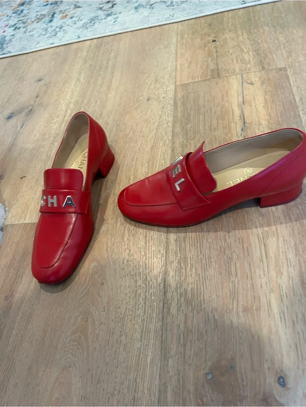CHANEL loafers.